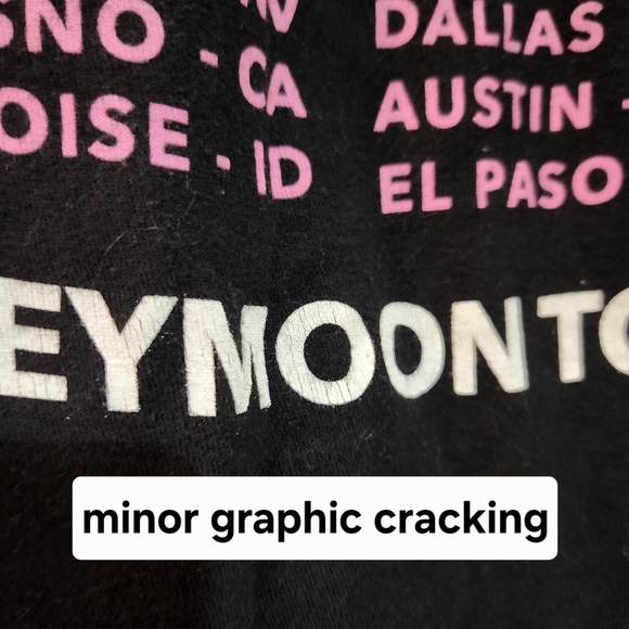 Ariana Grande Womens S 2015 Honeymoon Tour T Shirt Black Crewneck Cotton - Picture 4 of 7